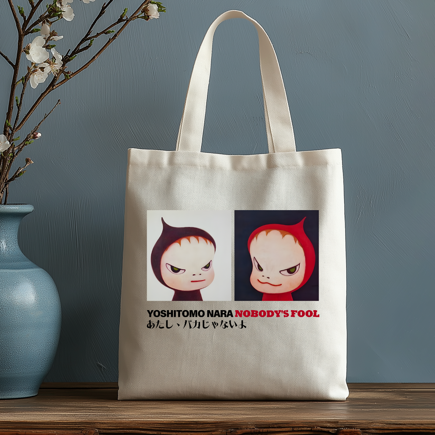 Yoshitomo Nara Japanese Style Canvas Tote Bag