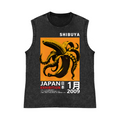 Shibuya Banana Octopus Pure Cotton Wash-Dyed Sleeveless Tank Top
