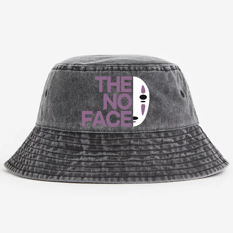 Ghibli No Face Kaonashi Vintage 100% Cotton Bucket Hat