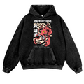 Space Octopus Vintage Washed Thick Cotton Hoodie