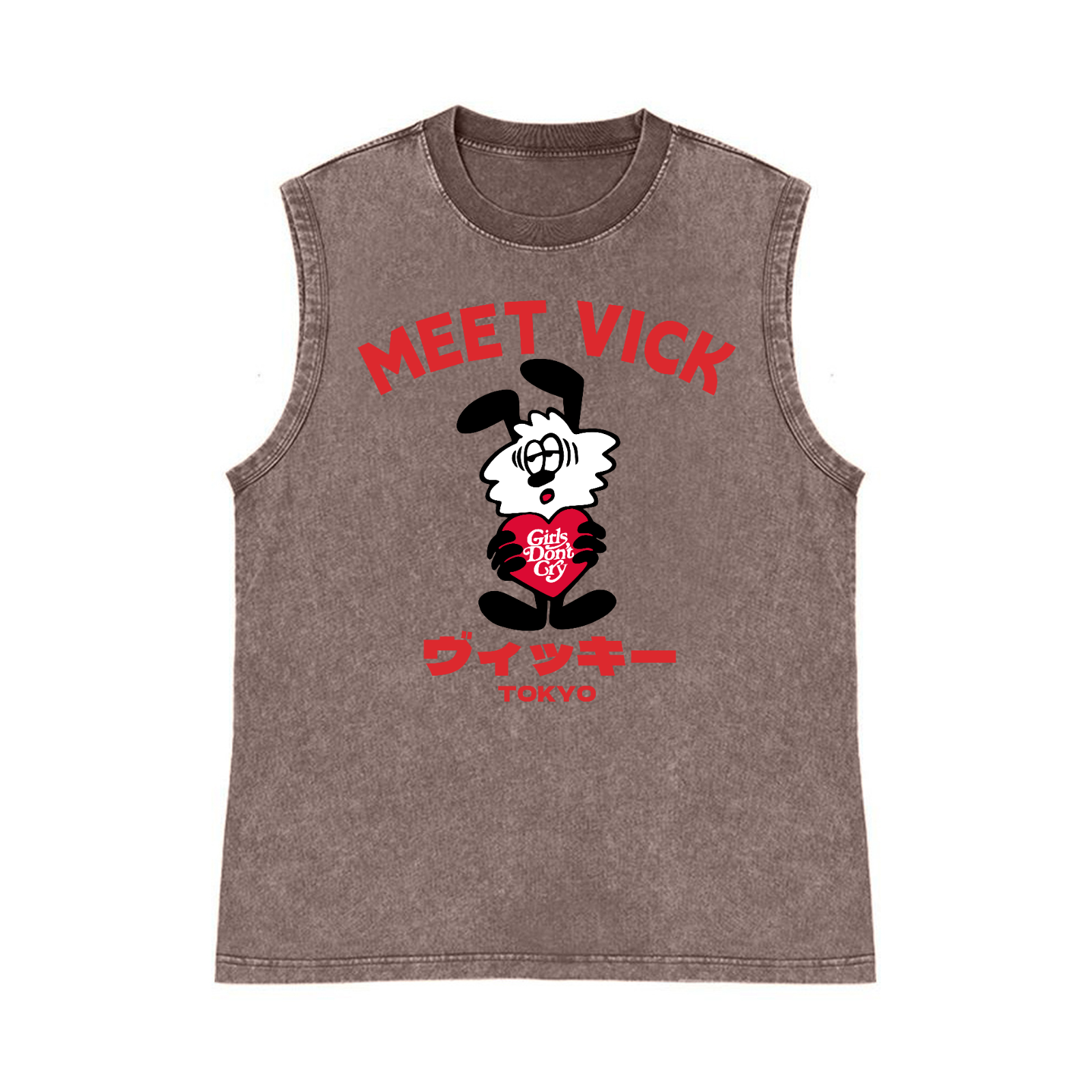 Verdy Meet Vick Pure Cotton Wash-Dyed Sleeveless Tank Top