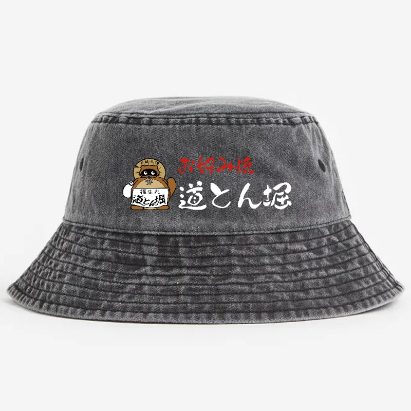Dotonbori Vintage 100% Cotton Bucket Hat