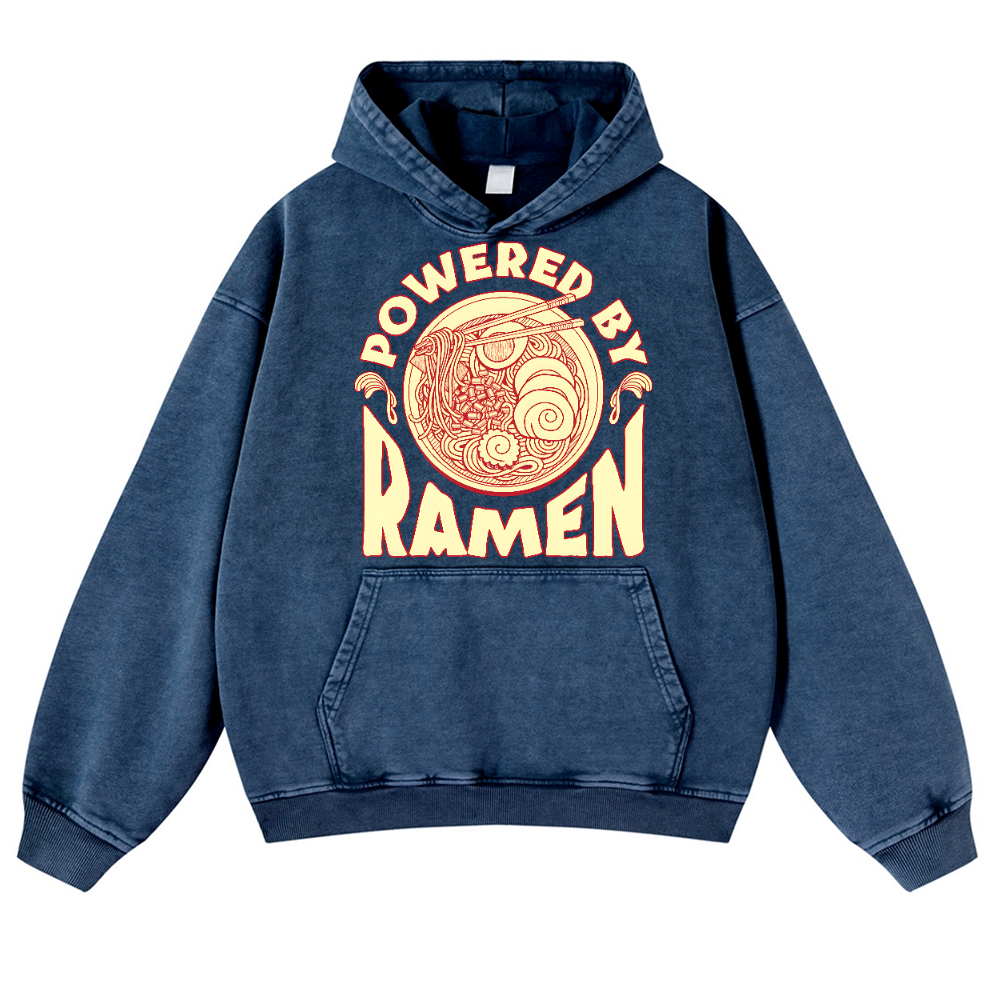 Ramen Vintage Washed Thick Cotton Hoodie
