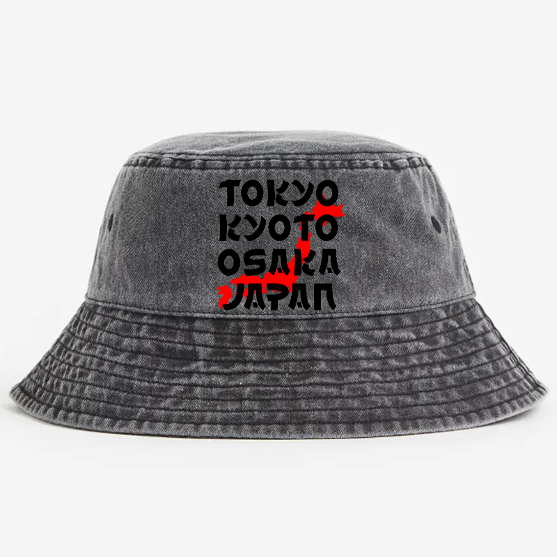 Tokyo Kyoto Osak Vintage 100% Cotton Bucket Hat