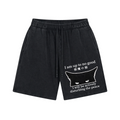 Black Cat Vintage Pure Thick Cotton Shorts