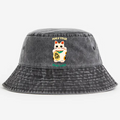 Lucky Cat Vintage 100% Cotton Bucket Hat