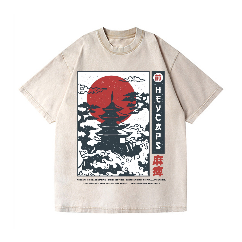 Vintage Wash Japanese Design T-Shirt