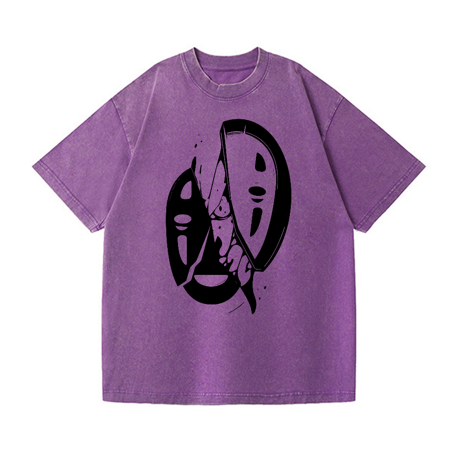 Ghibli No Face Kaonashi Vintage Wash Japanese Design T-Shirt