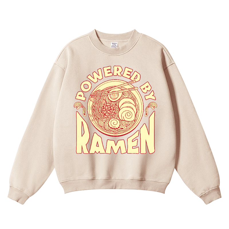 Ramen Vintage Cotton Blend Crewneck Sweatshirt