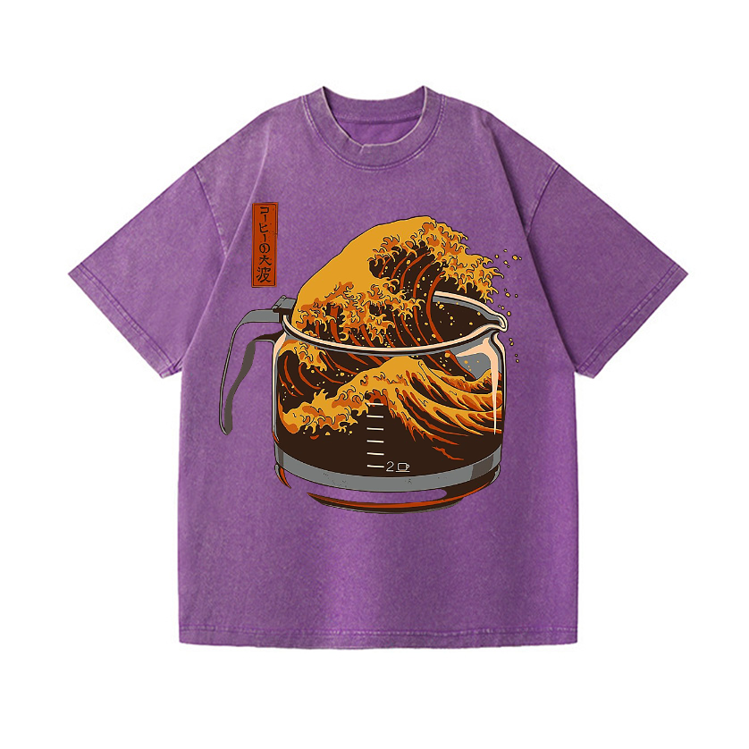 The Great Wave off Kanagawa Vintage Wash Japanese Design T-Shirt