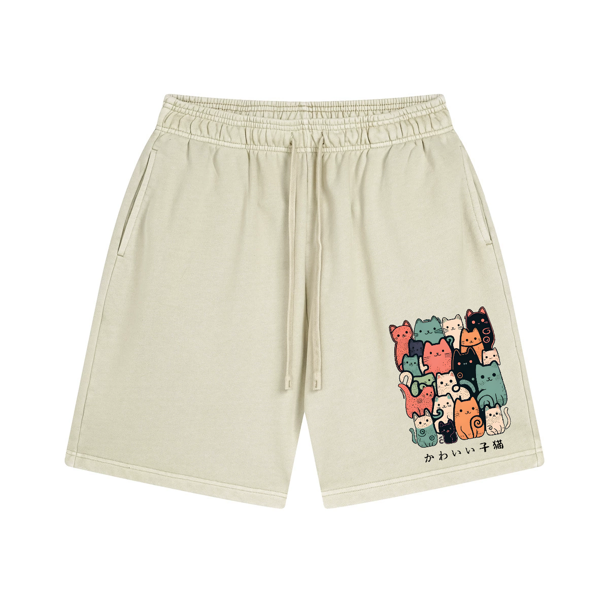 Cat Vintage Pure Thick Cotton Shorts