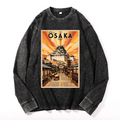 Osaka Vintage Cotton Wash Crewneck Long-Sleeve T-Shirt