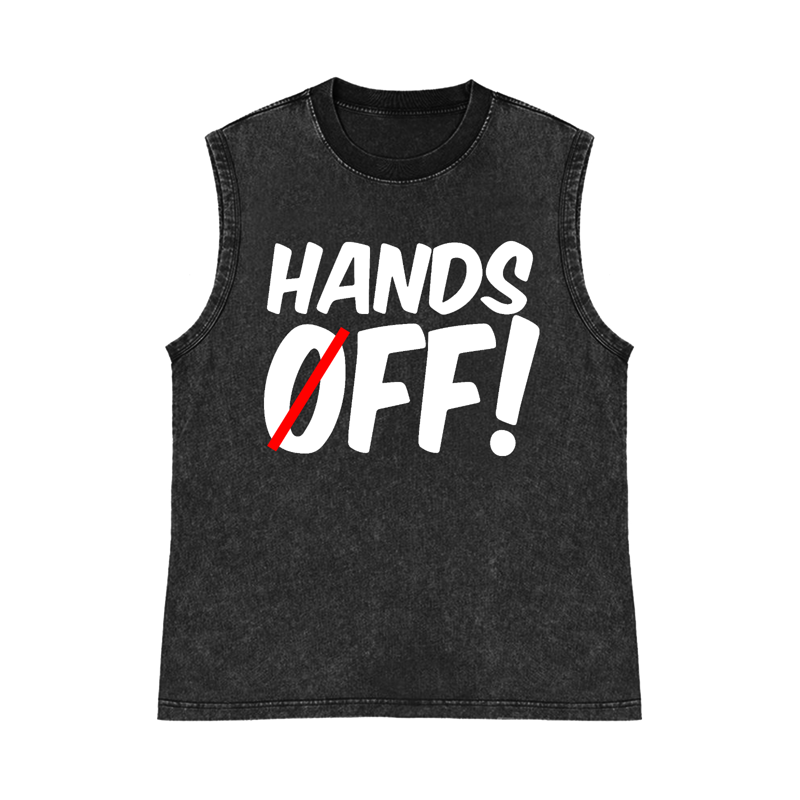 Hands Off! Pure Cotton Wash-Dyed Sleeveless Tank Top