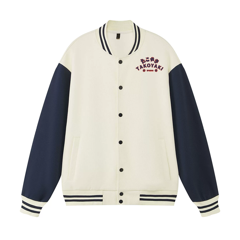 Takoyaki Octopus Vintage Cotton Varsity Jacket