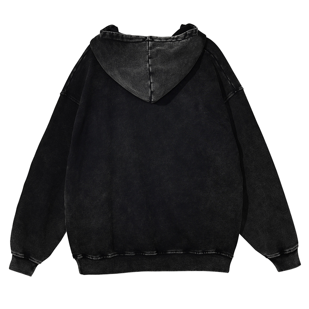 Frog Ramen Vintage Washed Thick Cotton Hoodie