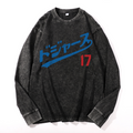 Dodger Baseball Vintage Cotton Wash Long-sleeve T-shirt