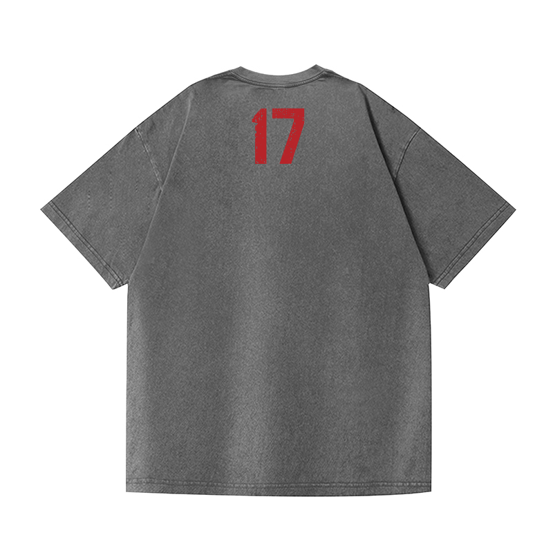 Dodger Baseball Vintage Wash Japanese Design Back Art T-Shirt