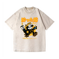 Drunken Cat Vintage Wash Japanese Design T-Shirt