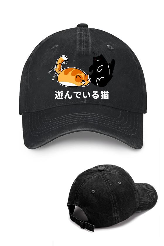 Cat Vintage Cotton Cap