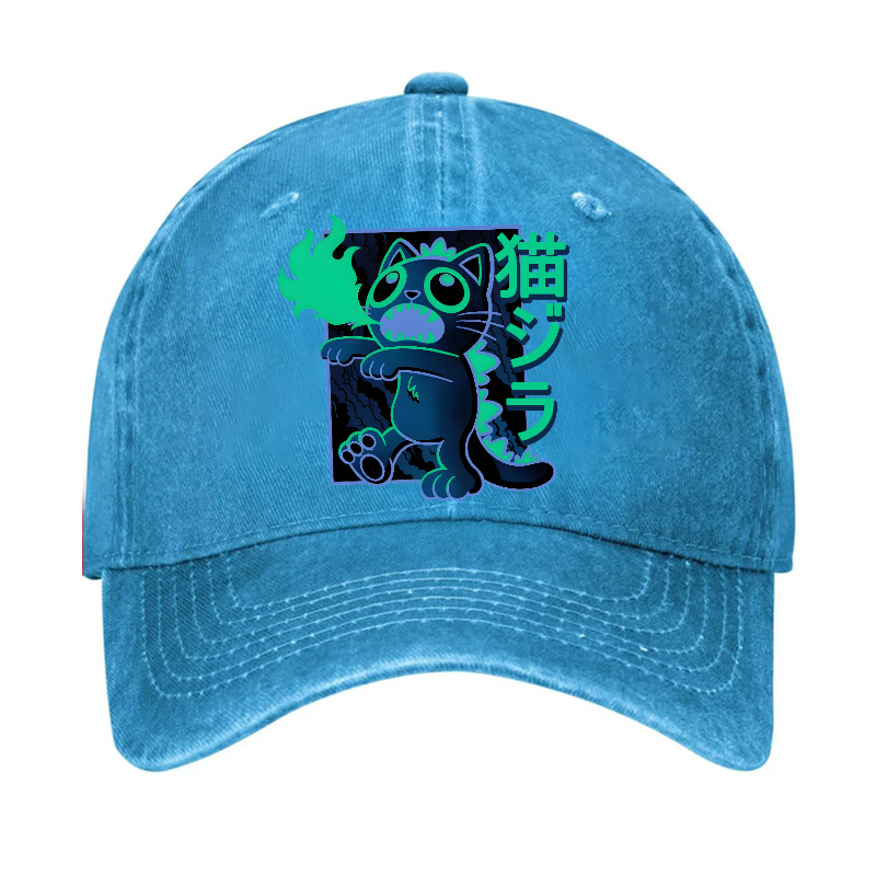 Cat Kaiju  Vintage Cotton Cap