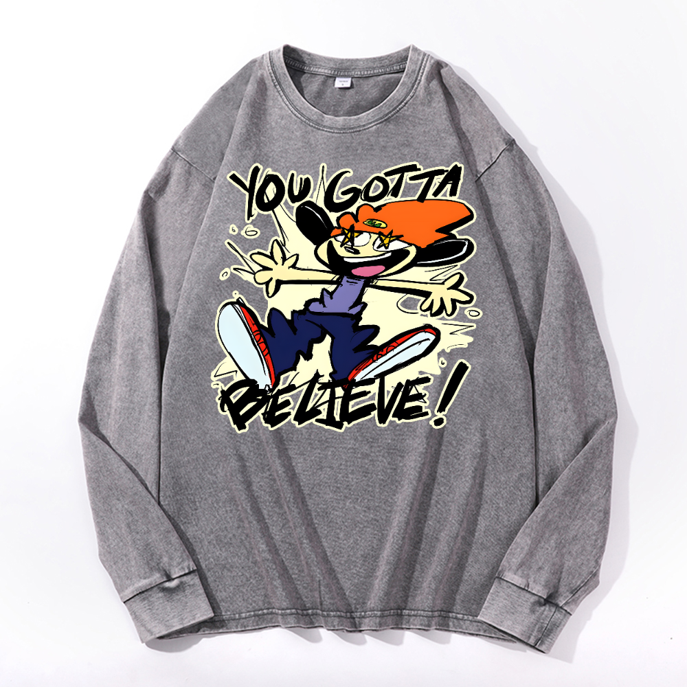 PaRappa the Rapper Vintage Cotton Wash Long-sleeve T-shirt