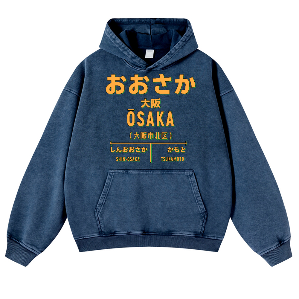Osaka Vintage Washed Thick Cotton Hoodie