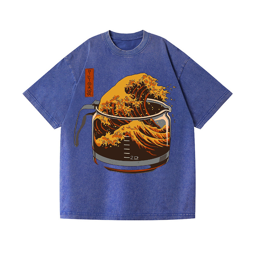 The Great Wave off Kanagawa Vintage Wash Japanese Design T-Shirt