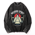 Vintage Cotton Wash Crewneck Long-Sleeve T-Shirt