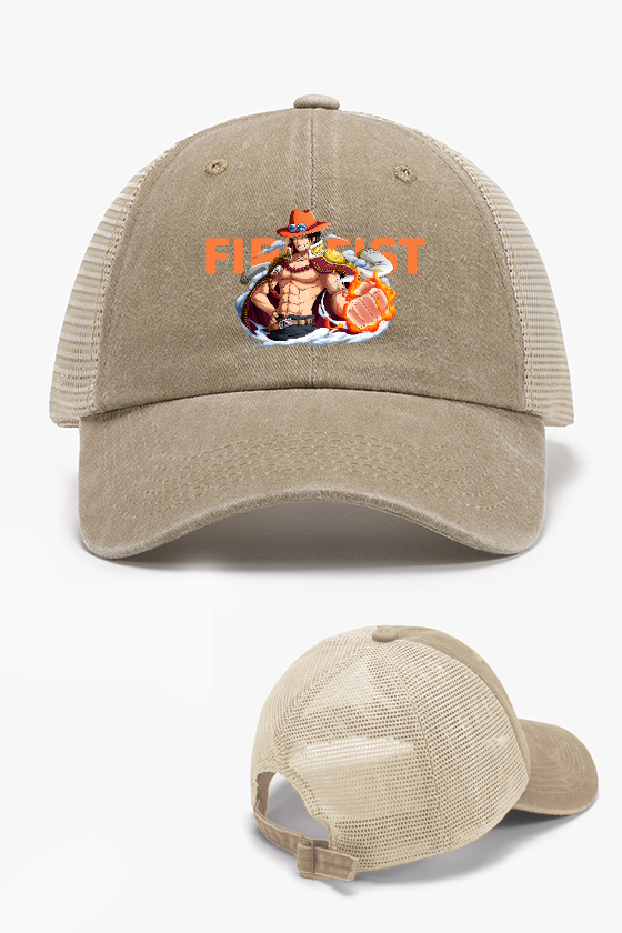One Piece Luffy Ace Vintage Cotton Breathable Hat