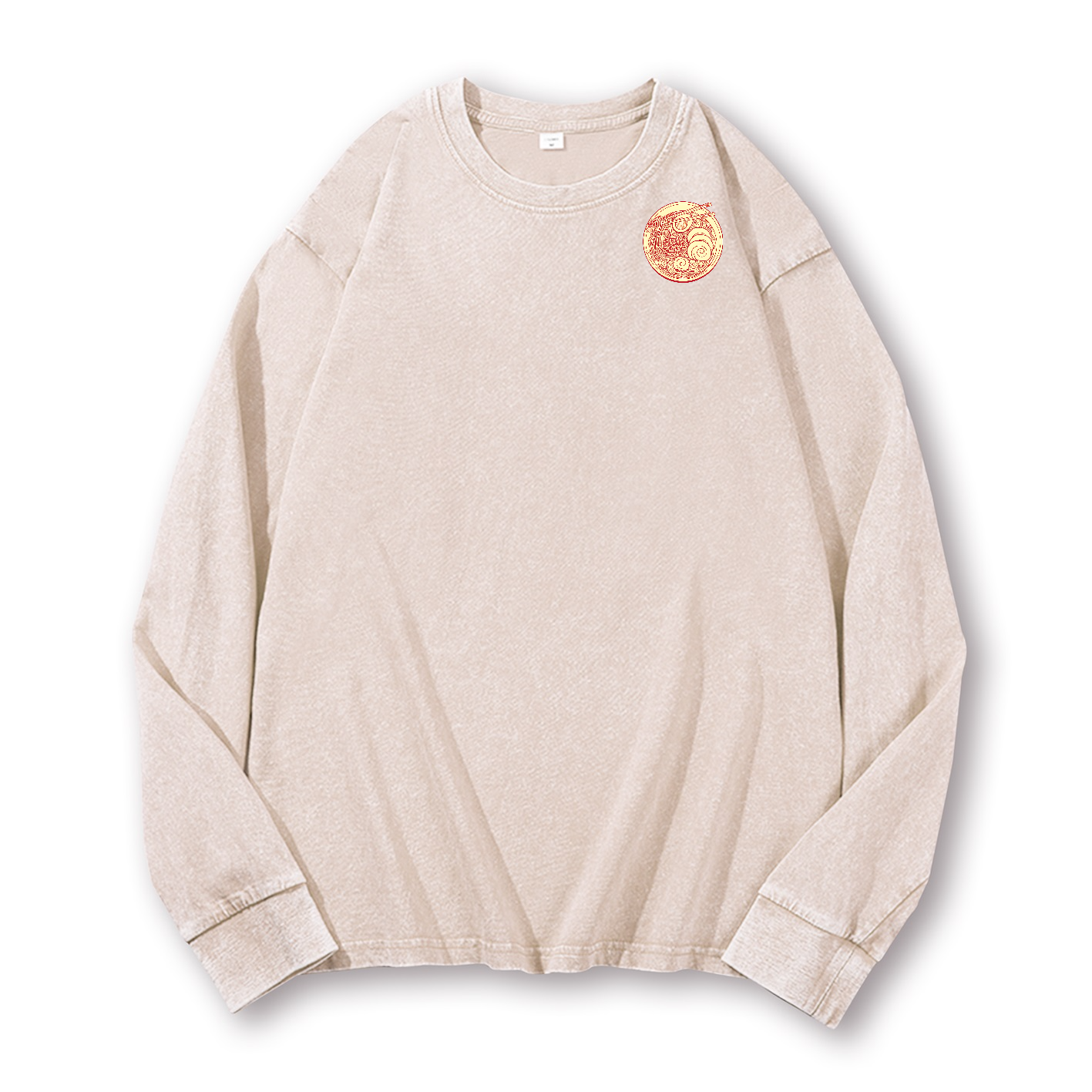 Ramen Vintage Washed Cotton Back Art Long-sleeve T-shirt