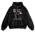 Cat Vintage Washed Thick Cotton Hoodie