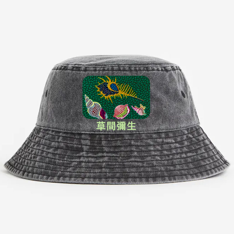 Yayoi Kusama Sea Snail Vintage 100% Cotton Bucket Hat