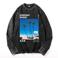 Hiroshi Nagai Vintage Cotton Wash Crewneck Long-Sleeve T-Shirt