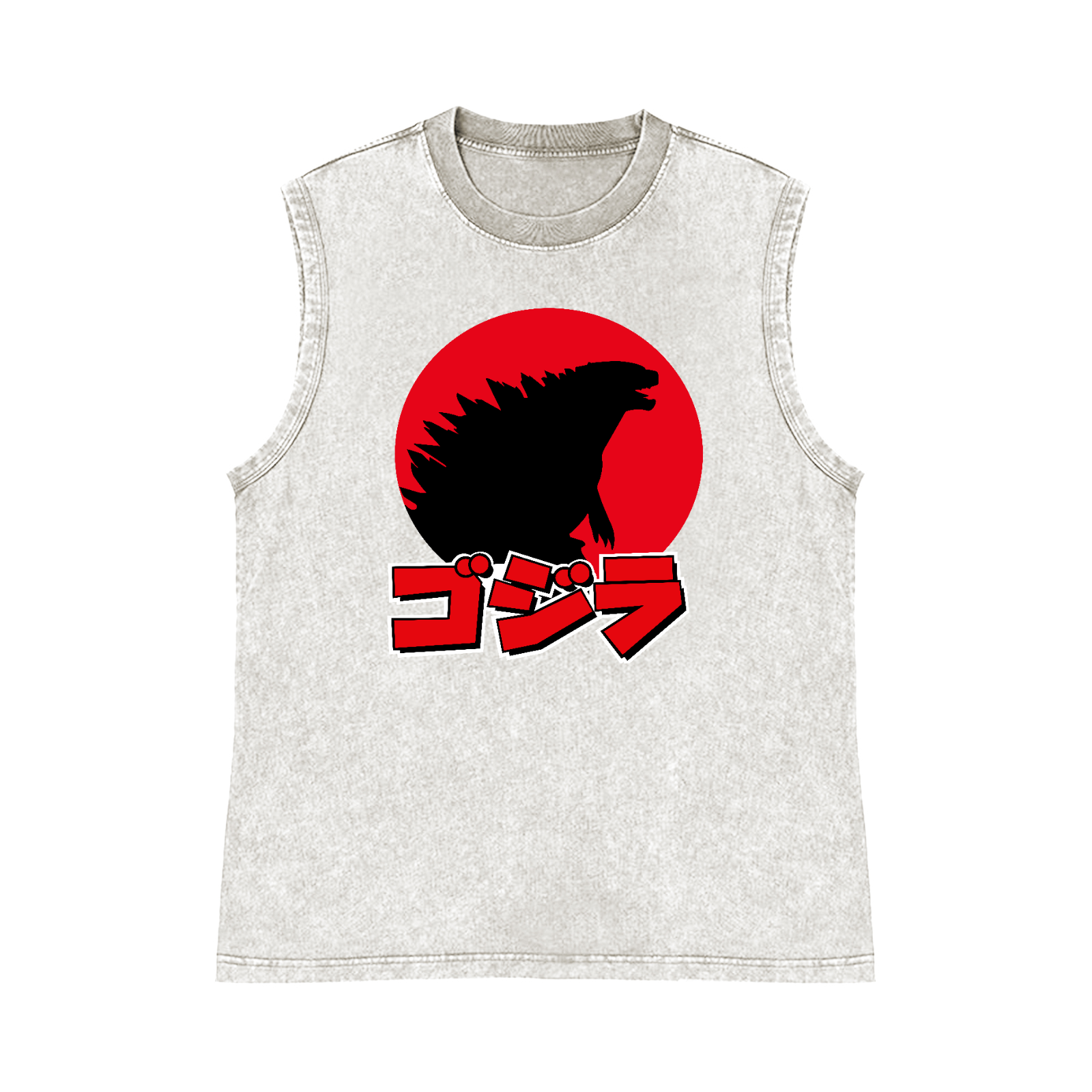 Kaiju Pure Cotton Wash-Dyed Sleeveless Tank Top