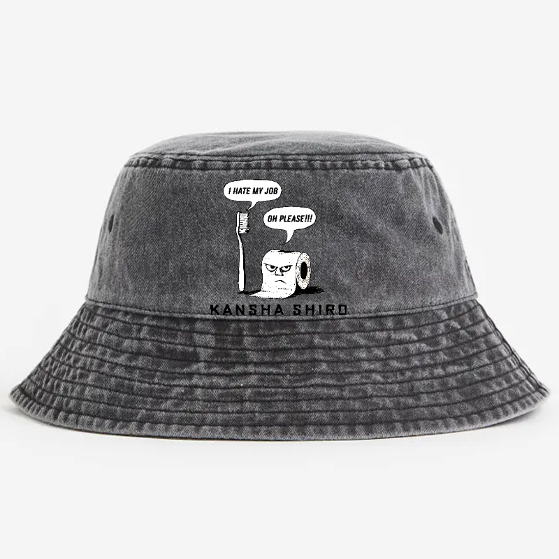Kansha Shiro Vintage 100% Cotton Bucket Hat
