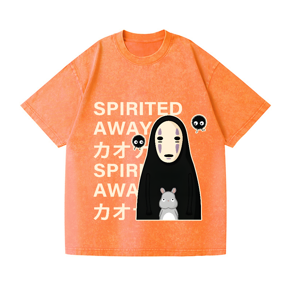 Ghibli No Face Kaonashi Vintage Wash Japanese Design T-Shirt