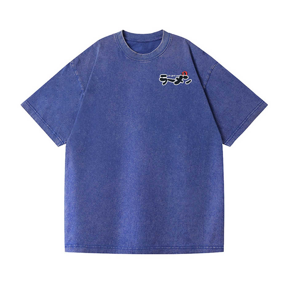 Ramen Hero Vintage Wash Japanese Design Back Art T-Shirt