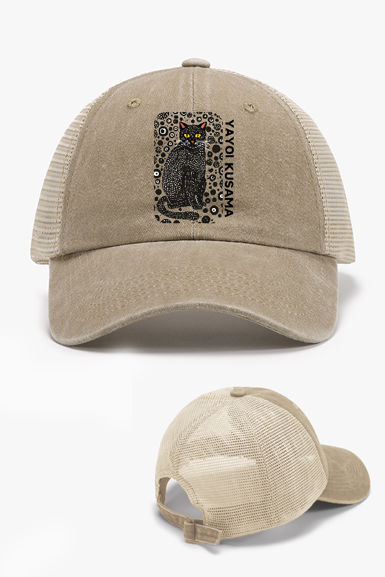 Yayoi Kusama Cat Vintage Cotton Breathable Hat
