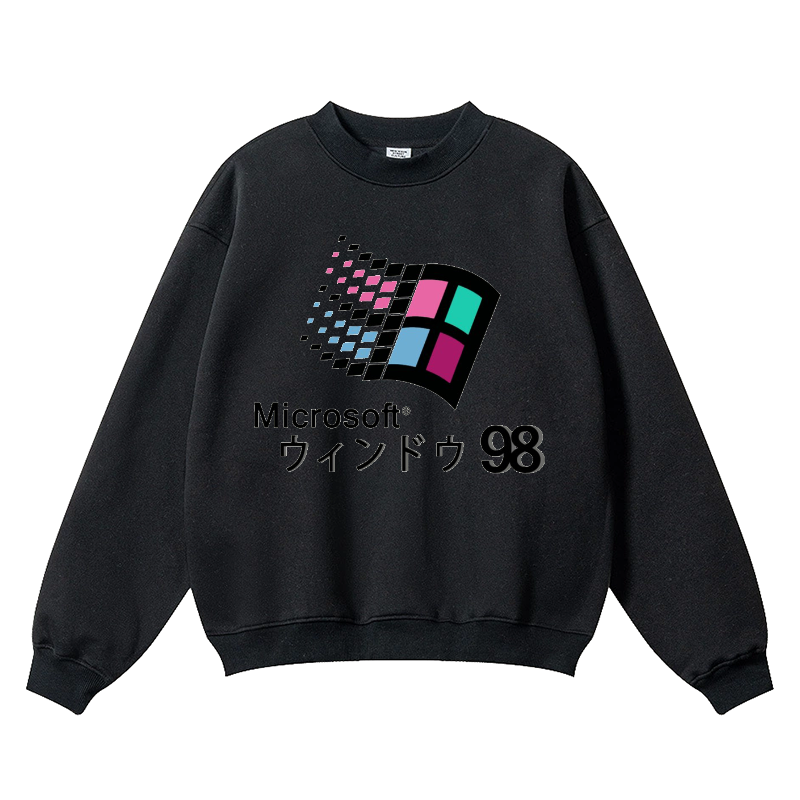 Microsoft 98 Vintage Cotton Blend Crewneck Sweatshirt