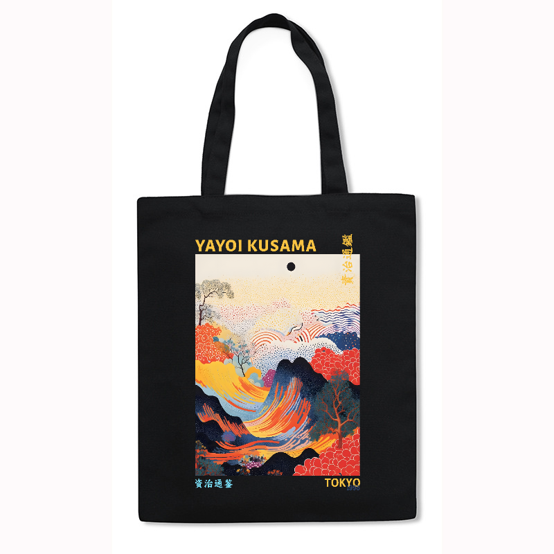 Yayoi Kusama Japanese Style Canvas Tote Bag