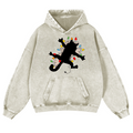 Cat Vintage Washed Thick Cotton Hoodie