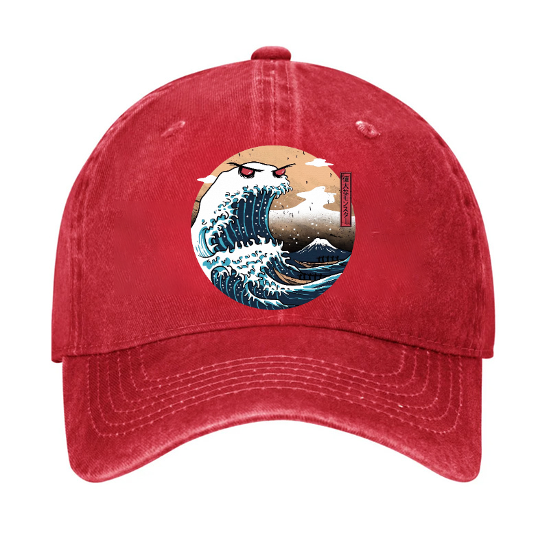 Ukiyoe Wave Vintage Cotton Cap