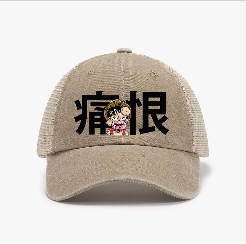 One Piece Luffy Vintage Cotton Breathable Hat