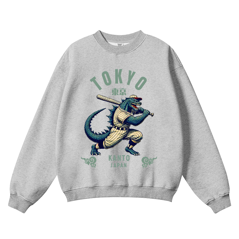 Tokyo Kanto Baseball Vintage Cotton Blend Crewneck Sweatshirt