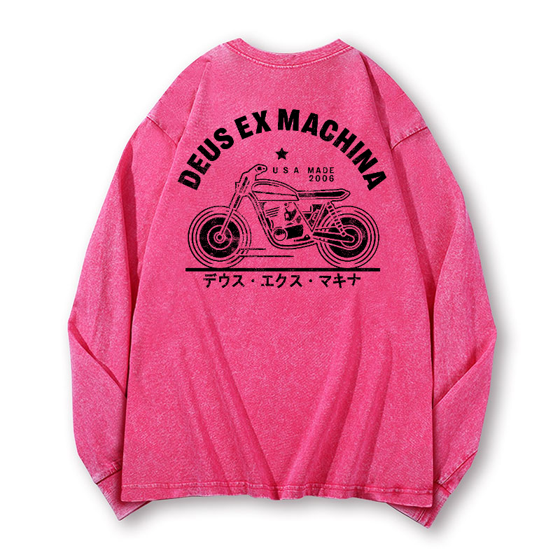 Deus Ex Machina Vintage Washed Cotton Back Art Long-sleeve T-shirt