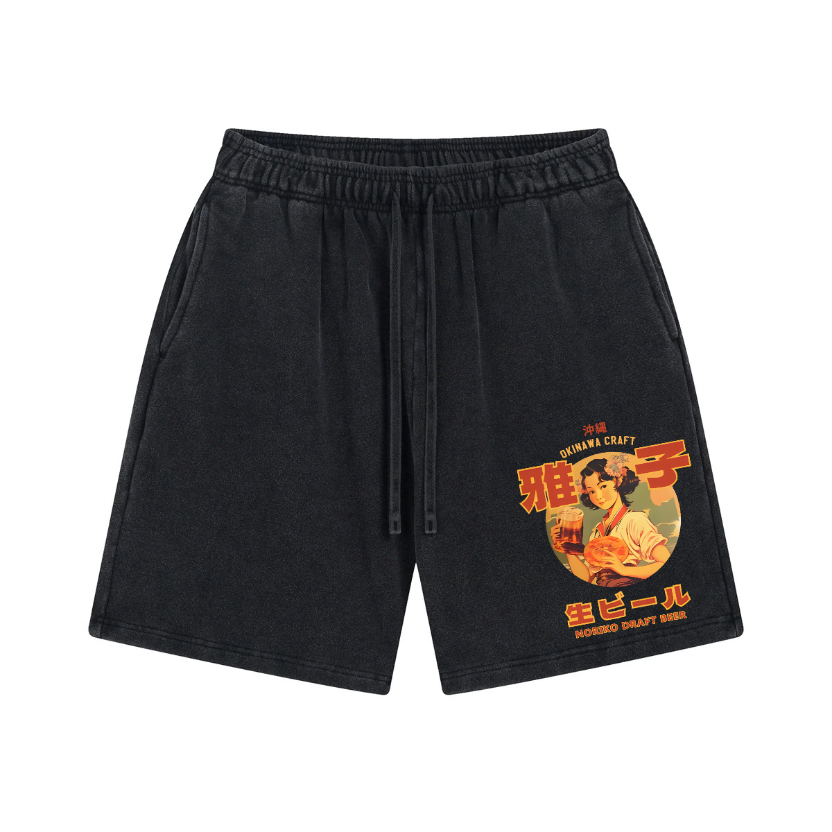 Noriko Draft Beer Vintage Pure Thick Cotton Shorts
