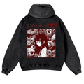 Tokyo Girl Vintage Washed Cotton Back Art Hoodie