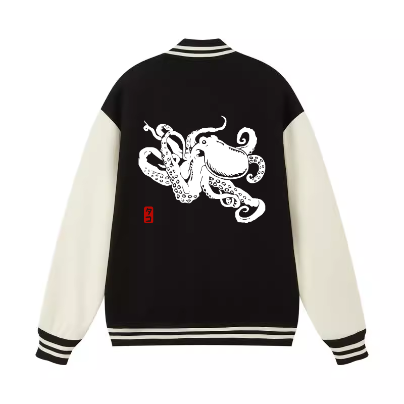 Octopus Vintage Cotton Varsity Jacket