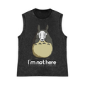 Ghibli Totoro No Face kaonashi Pure Cotton Wash-Dyed Sleeveless Tank Top