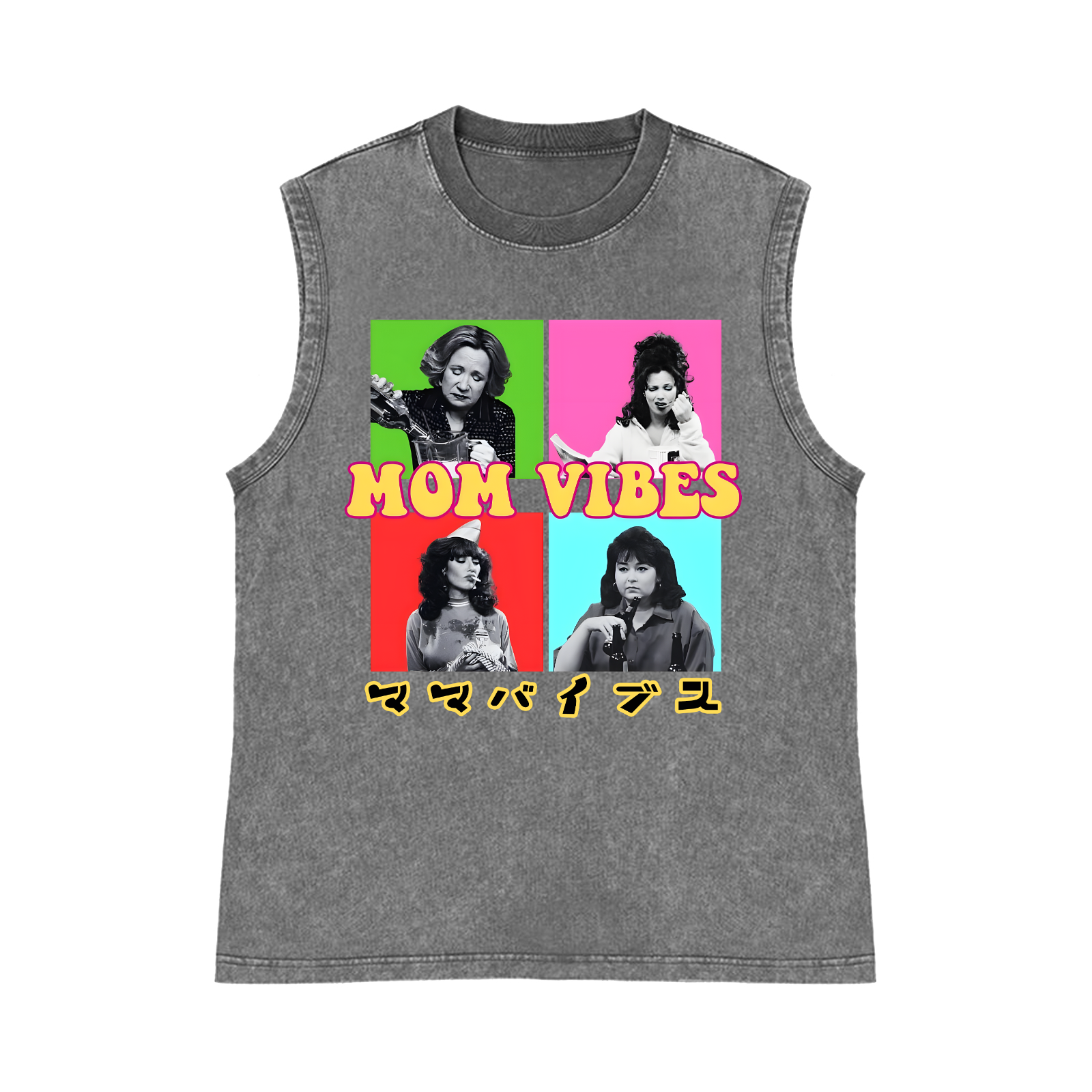 Mother's Day Pure Cotton Wash-Dyed Sleeveless Tank Top